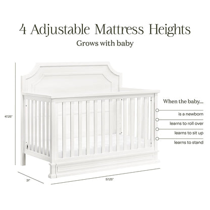 Namesake Emma Regency 4-in-1 Convertible Crib - Warm White - M10701RW