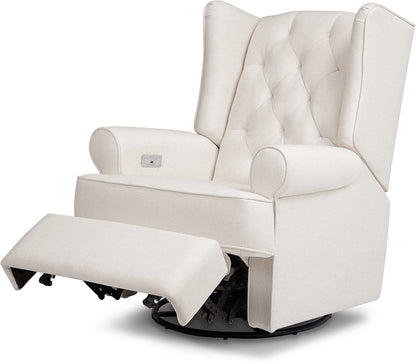 Namesake Harbour Electronic Swivel Glider Recliner w/USB - Performance Cream Eco-Weave - M21987PCMEW