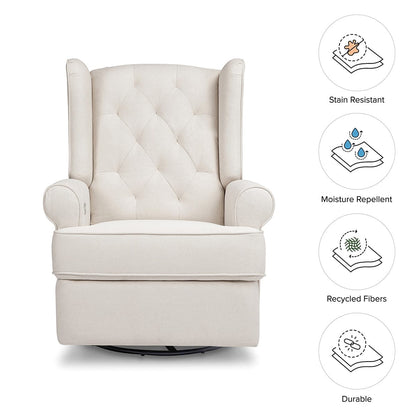 Namesake Harbour Electronic Swivel Glider Recliner w/USB - Performance Cream Eco-Weave - M21987PCMEW