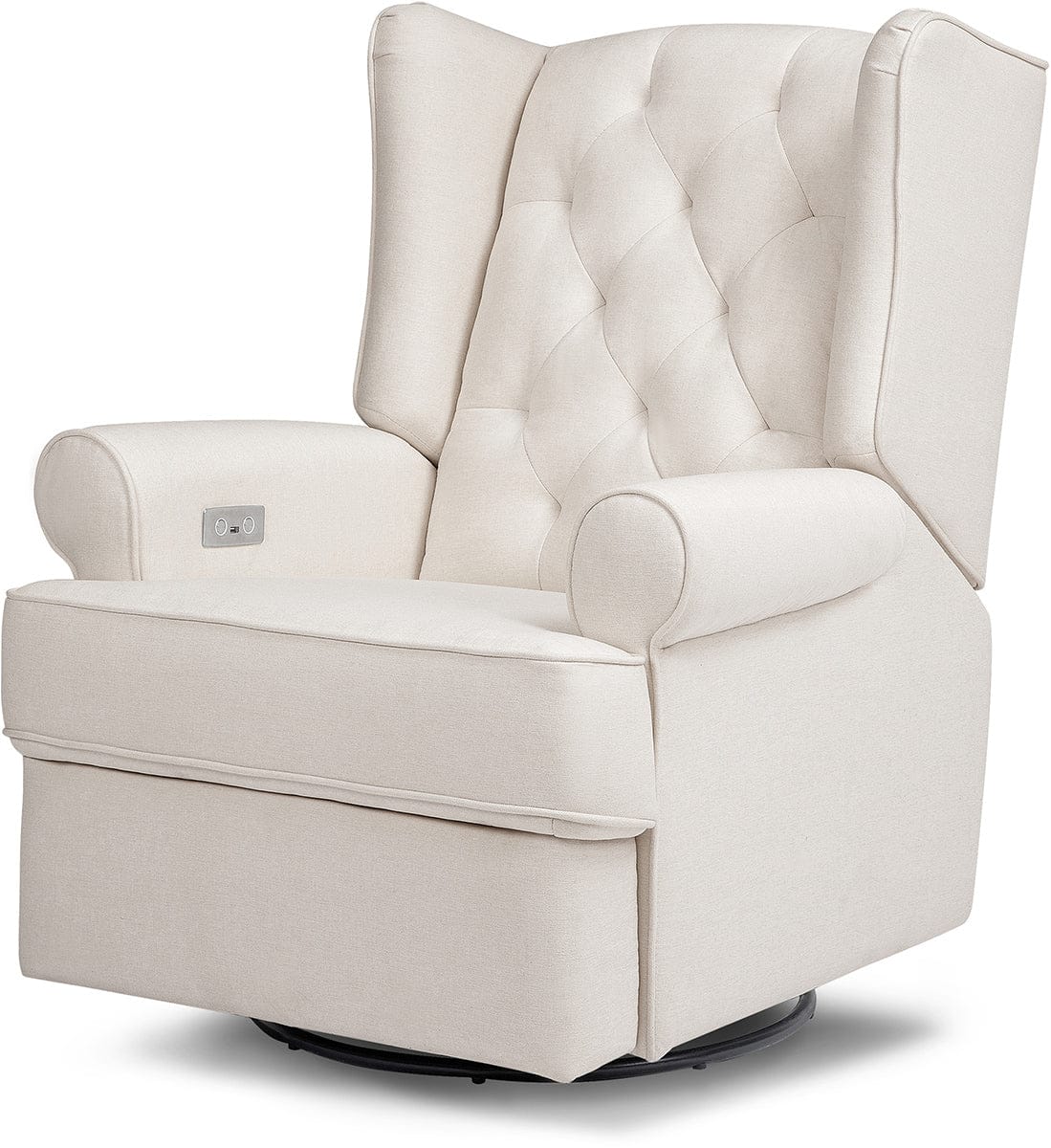 Namesake Harbour Electronic Swivel Glider Recliner w/USB - Performance Cream Eco-Weave - M21987PCMEW