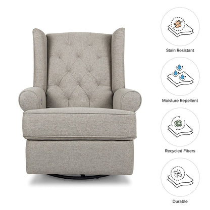 Namesake Harbour Electronic Swivel Glider Recliner w/USB - Performance Grey Eco-Weave - M21987PGEW