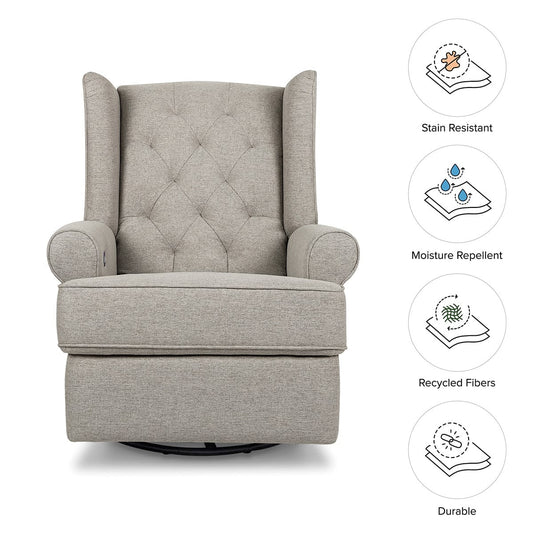 Namesake Harbour Electronic Swivel Glider Recliner w/USB - Performance Grey Eco-Weave - M21987PGEW