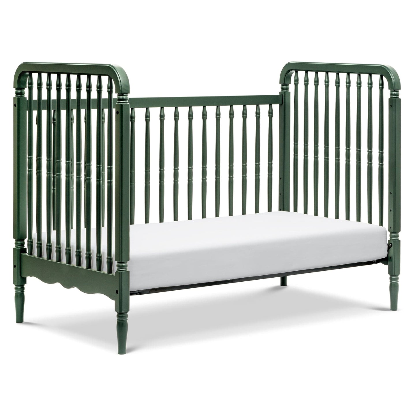 Namesake Liberty 3-in-1 Convertible Spindle Crib w/Toddler Bed Conversion Kit - Forest Green - M7101FRGR