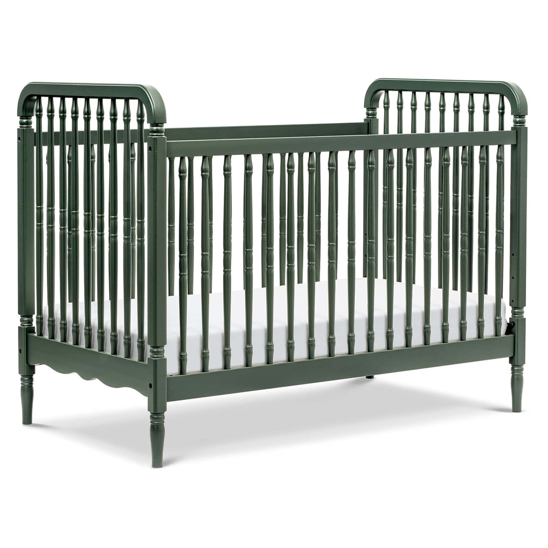 Namesake Liberty 3-in-1 Convertible Spindle Crib w/Toddler Bed Conversion Kit - Forest Green - M7101FRGR