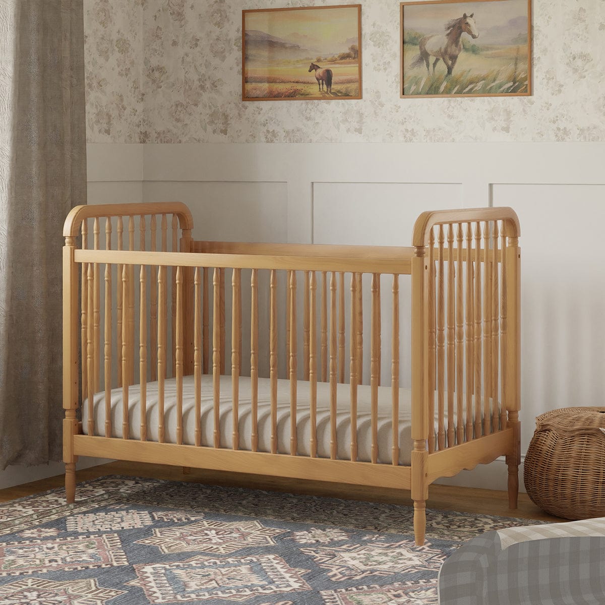 Namesake Liberty 3-in-1 Convertible Spindle Crib w/Toddler Bed