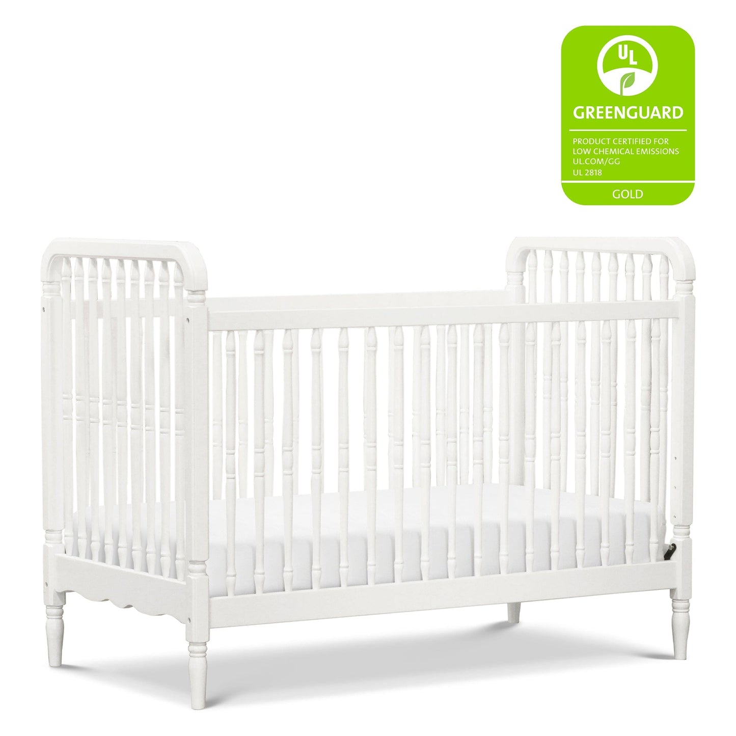 Namesake Liberty 3-in-1 Convertible Spindle Crib w/Toddler Bed Conversion Kit - Warm White - M7101RW