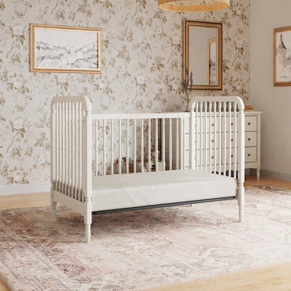 Namesake Liberty 3-in-1 Convertible Spindle Crib w/Toddler Bed Conversion Kit - Warm White - M7101RW