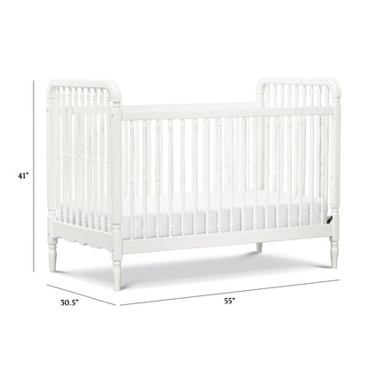 Namesake Liberty 3-in-1 Convertible Spindle Crib w/Toddler Bed Conversion Kit - Warm White - M7101RW