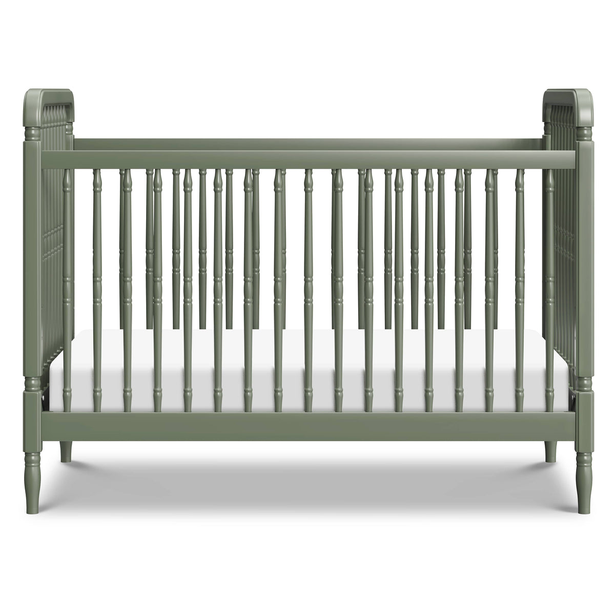 Namesake Liberty 3-in-1 Convertible Spindle Crib with Toddler Bed Conversion Kit - Juniper