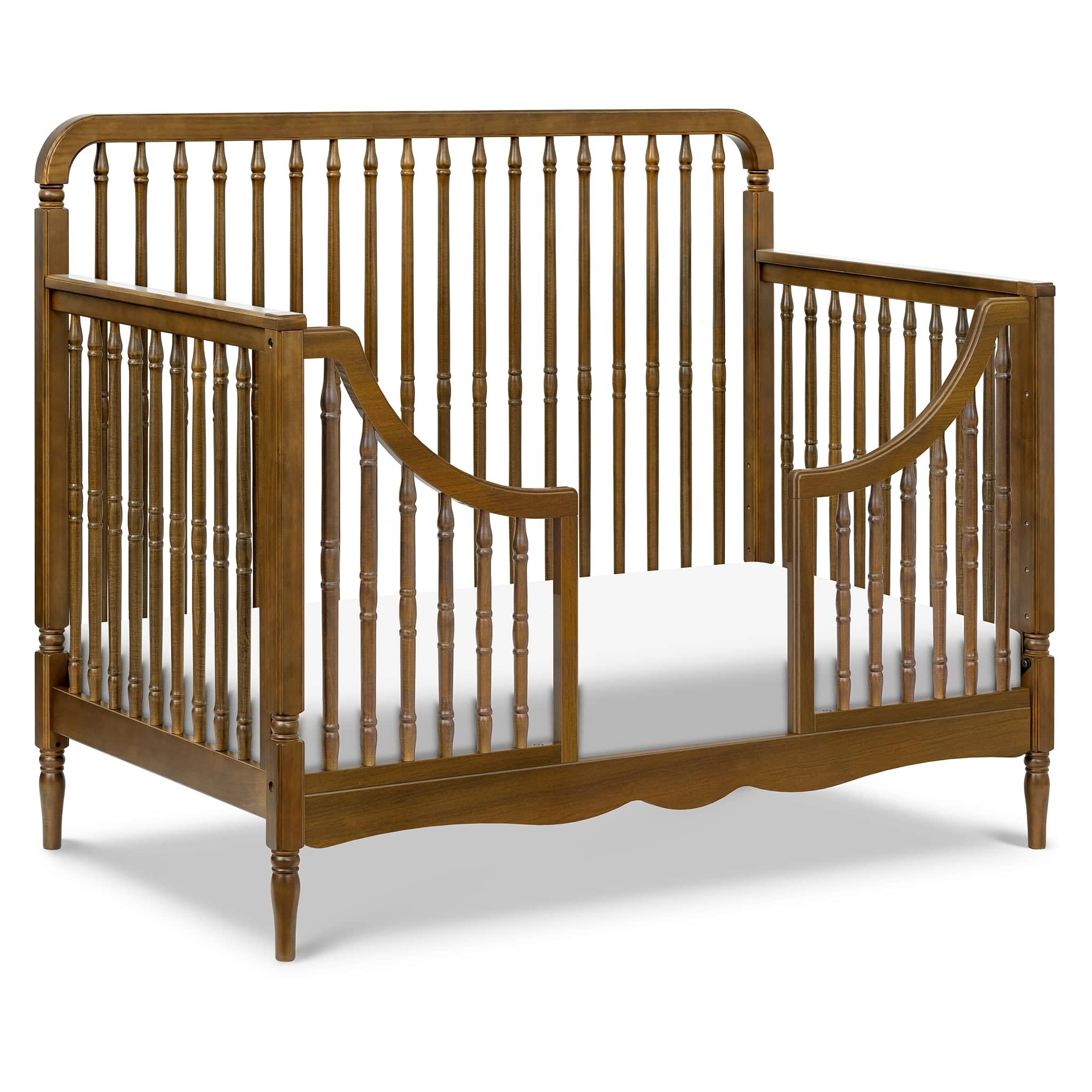 さんきち　 Zinn, Volnia Abbess CSR Namesake Liberty 4-in-1 Convertible Spindle Crib - Natural Walnut
