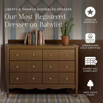 Namesake Liberty 6-Drawer Assembled Dresser - Natural Walnut - M7116NL