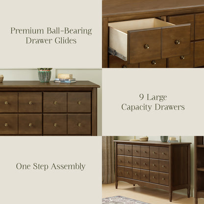 Namesake Liberty 9-Drawer Assembled Dresser - Natural Walnut - M7128NL