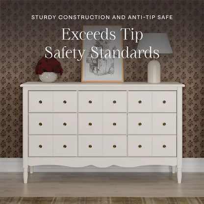 Namesake Liberty 9-Drawer Assembled Dresser - Warm White - M7128RW