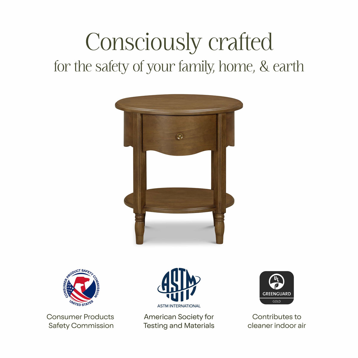 Namesake Liberty Assembled Nightstand - Natural Walnut