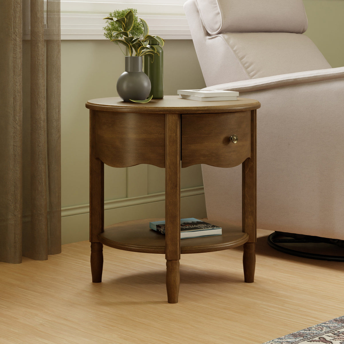 Namesake Liberty Assembled Nightstand - Natural Walnut