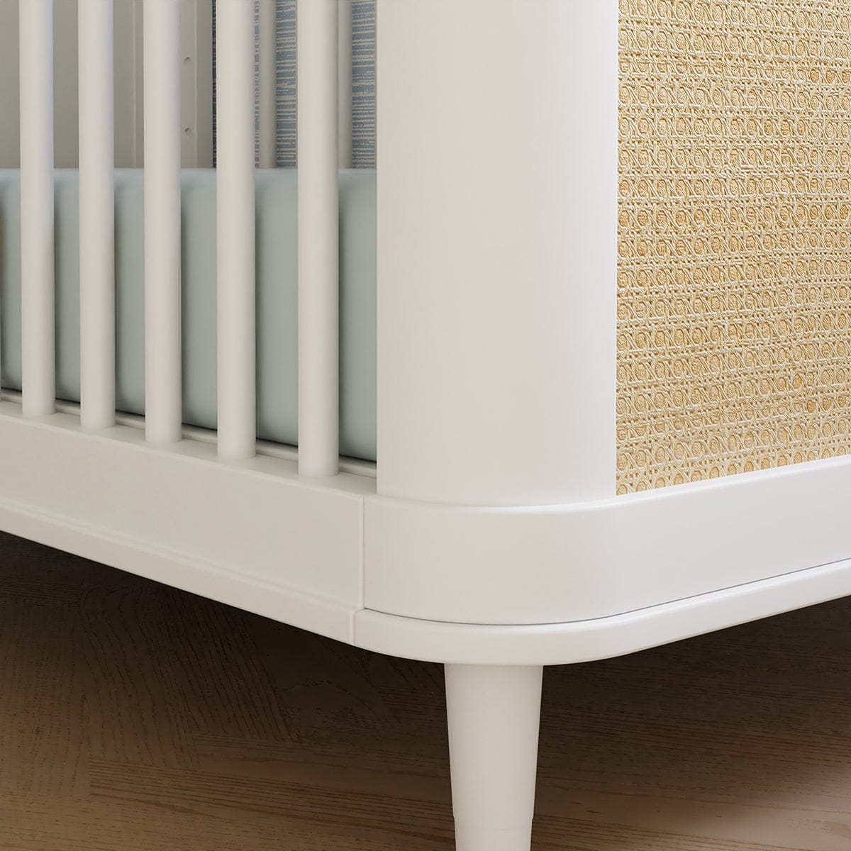 Namesake Marin w/ Cane 3-in-1 Convertible Crib - Warm White / Honey Cane - M23701RWHC