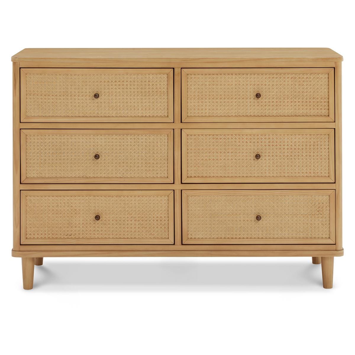 Namesake Marin with Cane 6 Drawer Assembled Dresser - Honey / Honey Cane - M23716HYHC