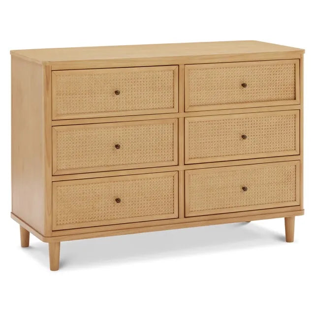 Namesake Marin with Cane 6 Drawer Assembled Dresser - Honey / Honey Cane - M23716HYHC