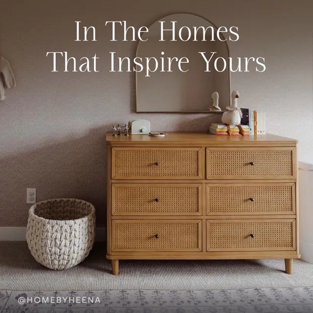 Namesake Marin with Cane 6 Drawer Assembled Dresser - Honey / Honey Cane - M23716HYHC