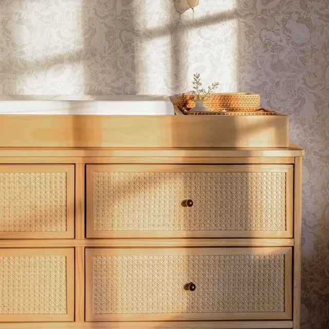 Namesake Marin with Cane 6 Drawer Assembled Dresser - Honey / Honey Cane - M23716HYHC