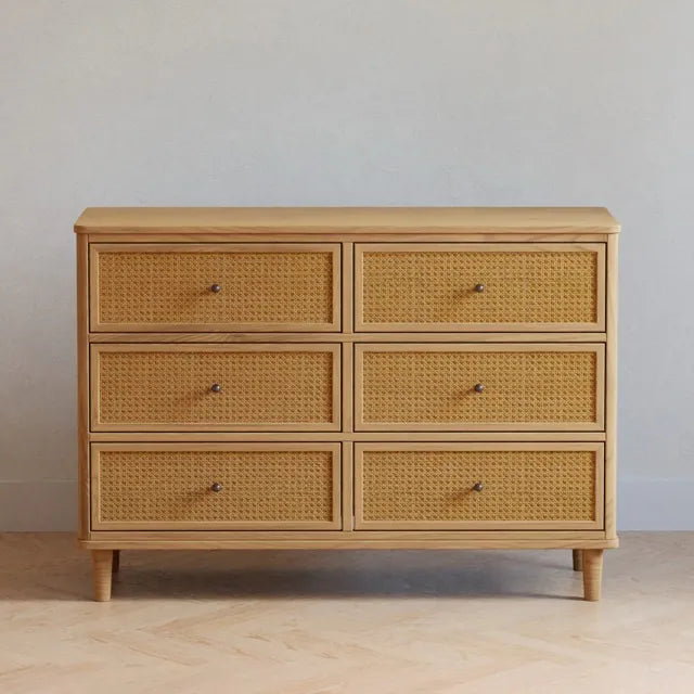 Namesake Marin with Cane 6 Drawer Assembled Dresser - Honey / Honey Cane - M23716HYHC