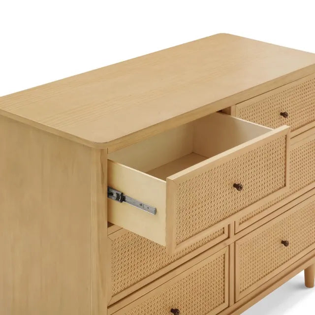 Namesake Marin with Cane 6 Drawer Assembled Dresser - Honey / Honey Cane - M23716HYHC