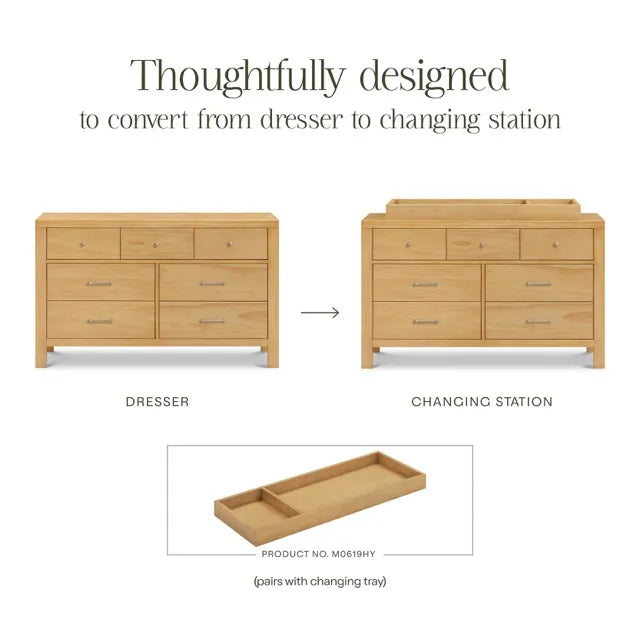 Namesake Nantucket 7-Drawer Assembled Dresser - Honey - M23316HY