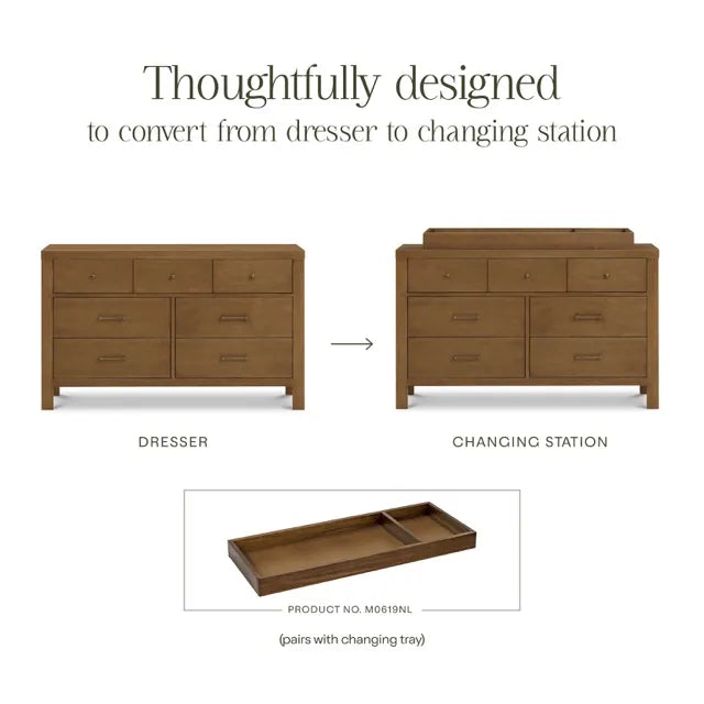 Namesake Nantucket 7-Drawer Assembled Dresser - Natural Walnut - M23316NL