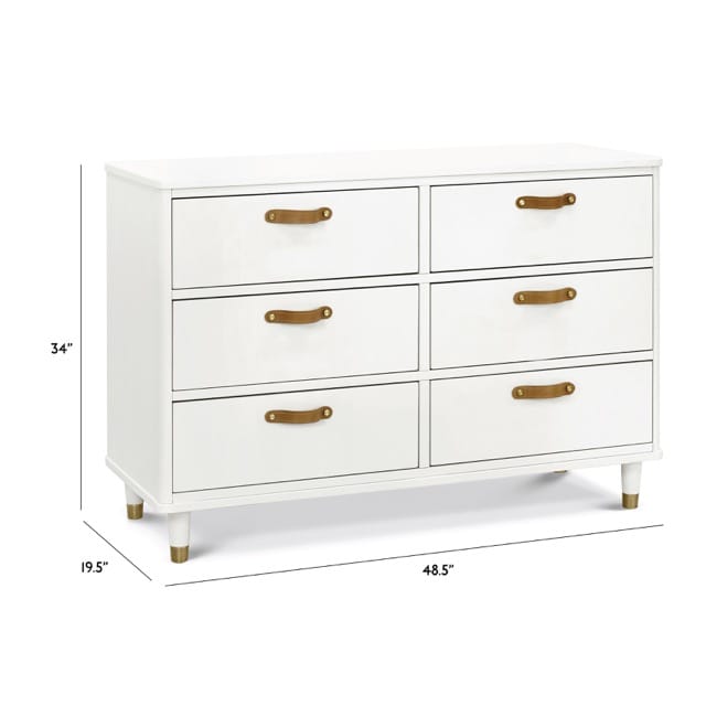 Namesake Tanner 6-Drawer Assembled Dresser - Warm White - B14316RW
