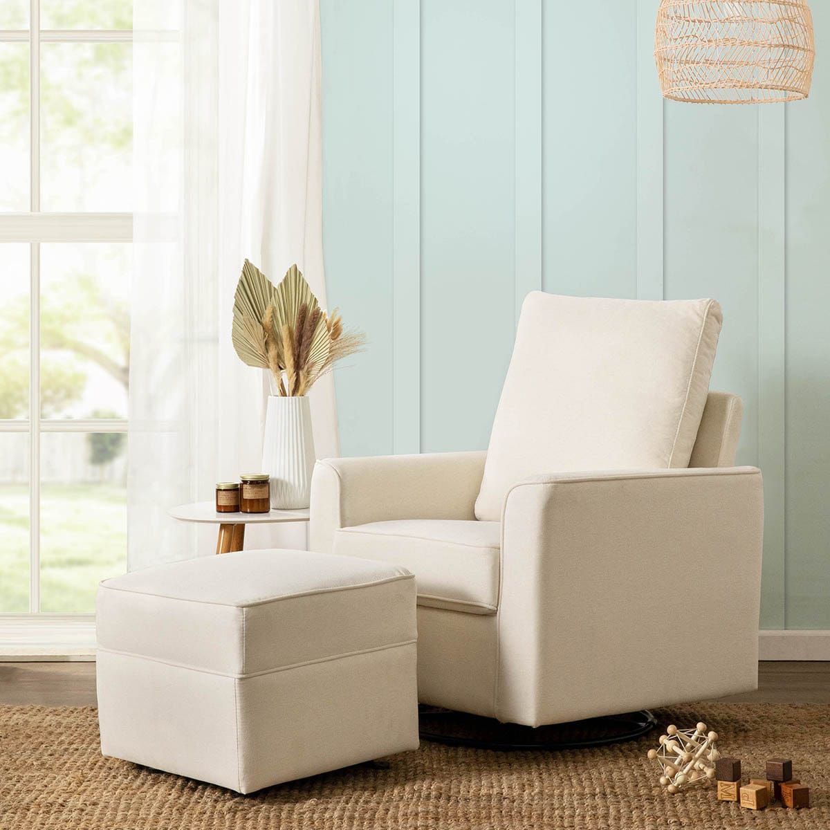 Namesake Willa/Alden Gliding Ottoman - Performance Cream Eco-Weave - M17285PCMEW
