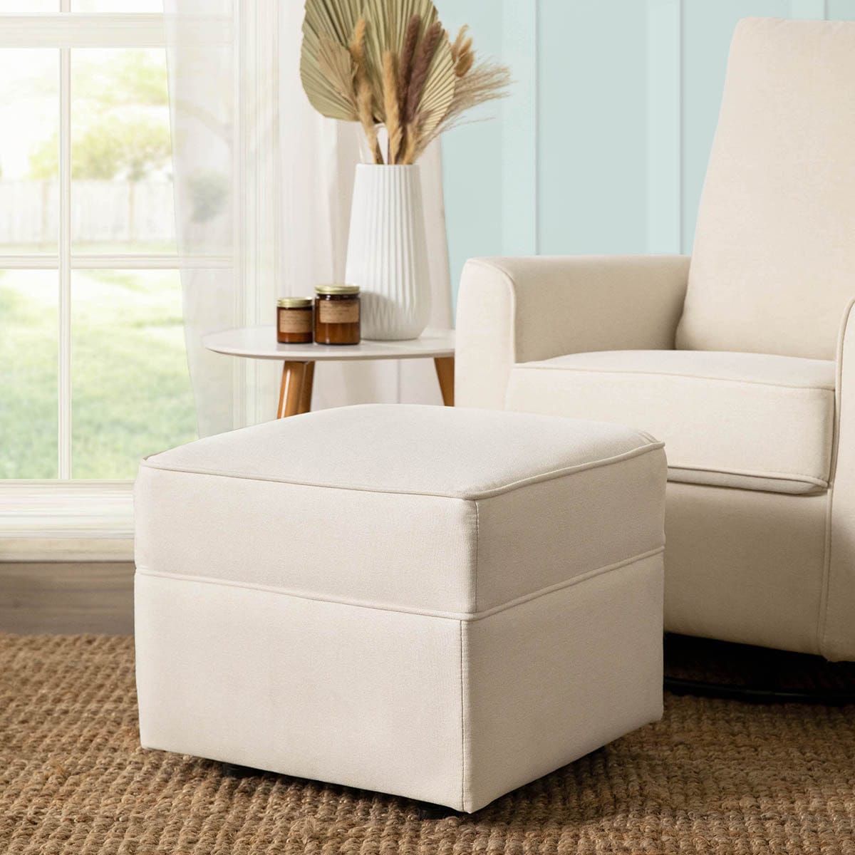 Namesake Willa/Alden Gliding Ottoman - Performance Cream Eco-Weave - M17285PCMEW