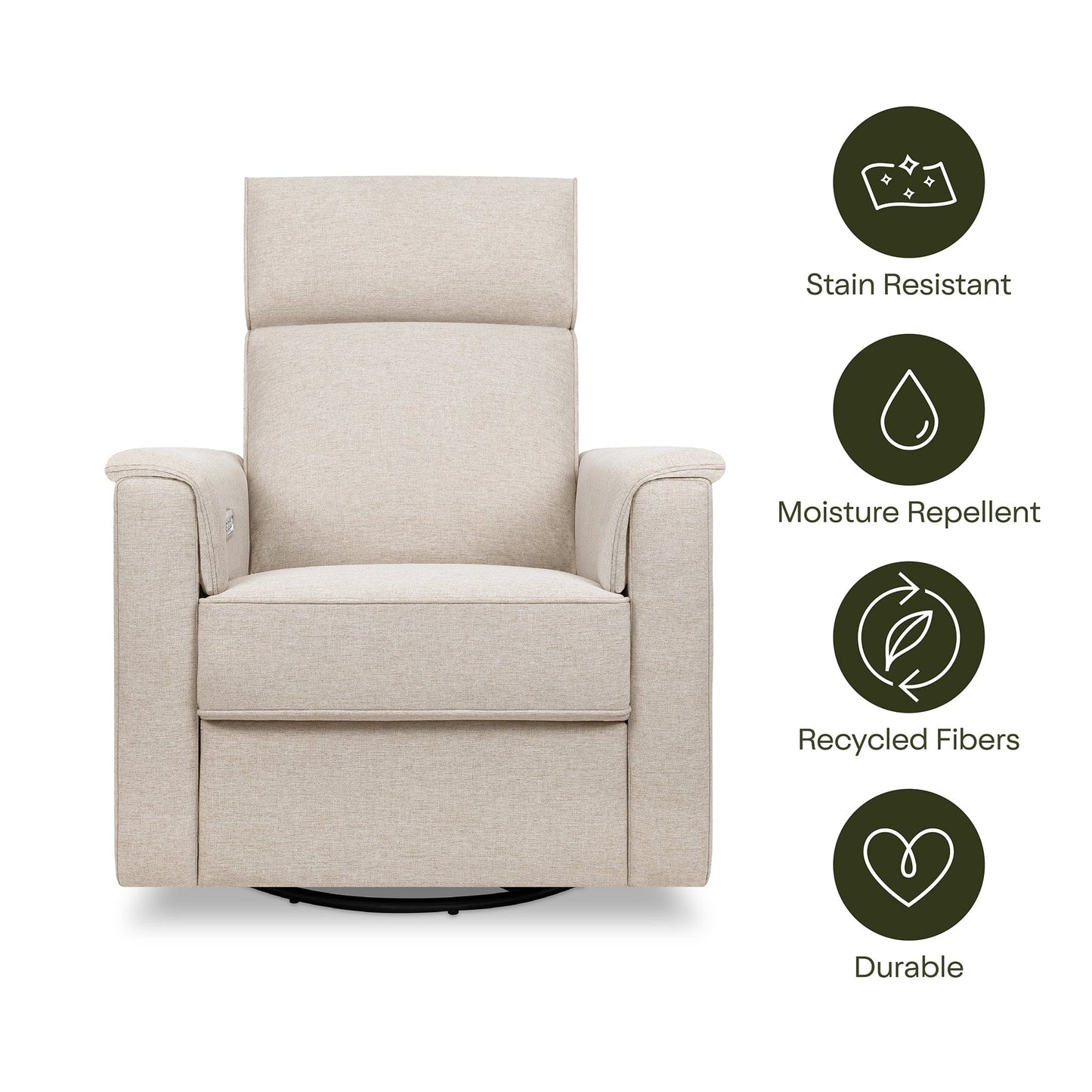 Namesake Willa Plus Electric Glider Recliner w/ Electric Headrest - Performance Beach Eco-Weave - M17186PBEW