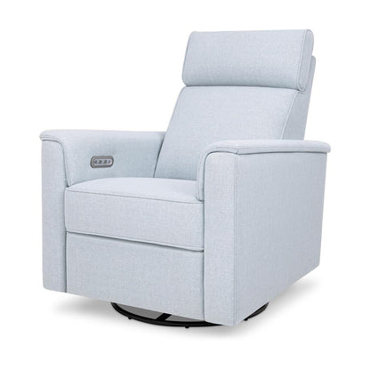 Namesake Willa Plus Electric Glider Recliner w/ Electric Headrest - Performance Blue Chambray Eco-Twill - M17186PCET