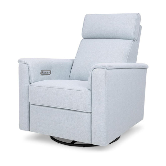 Namesake Willa Plus Electric Glider Recliner w/ Electric Headrest - Performance Blue Chambray Eco-Twill - M17186PCET