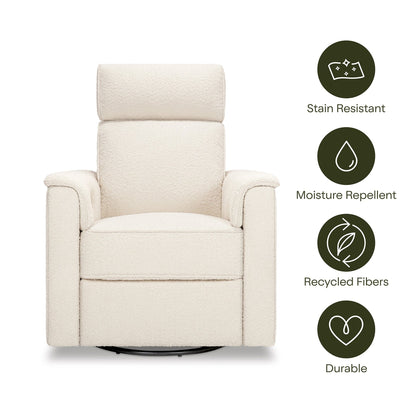 Namesake Willa Plus Electric Glider Recliner w/ Electric Headrest - Performance Ivory Boucle - M17186PWB