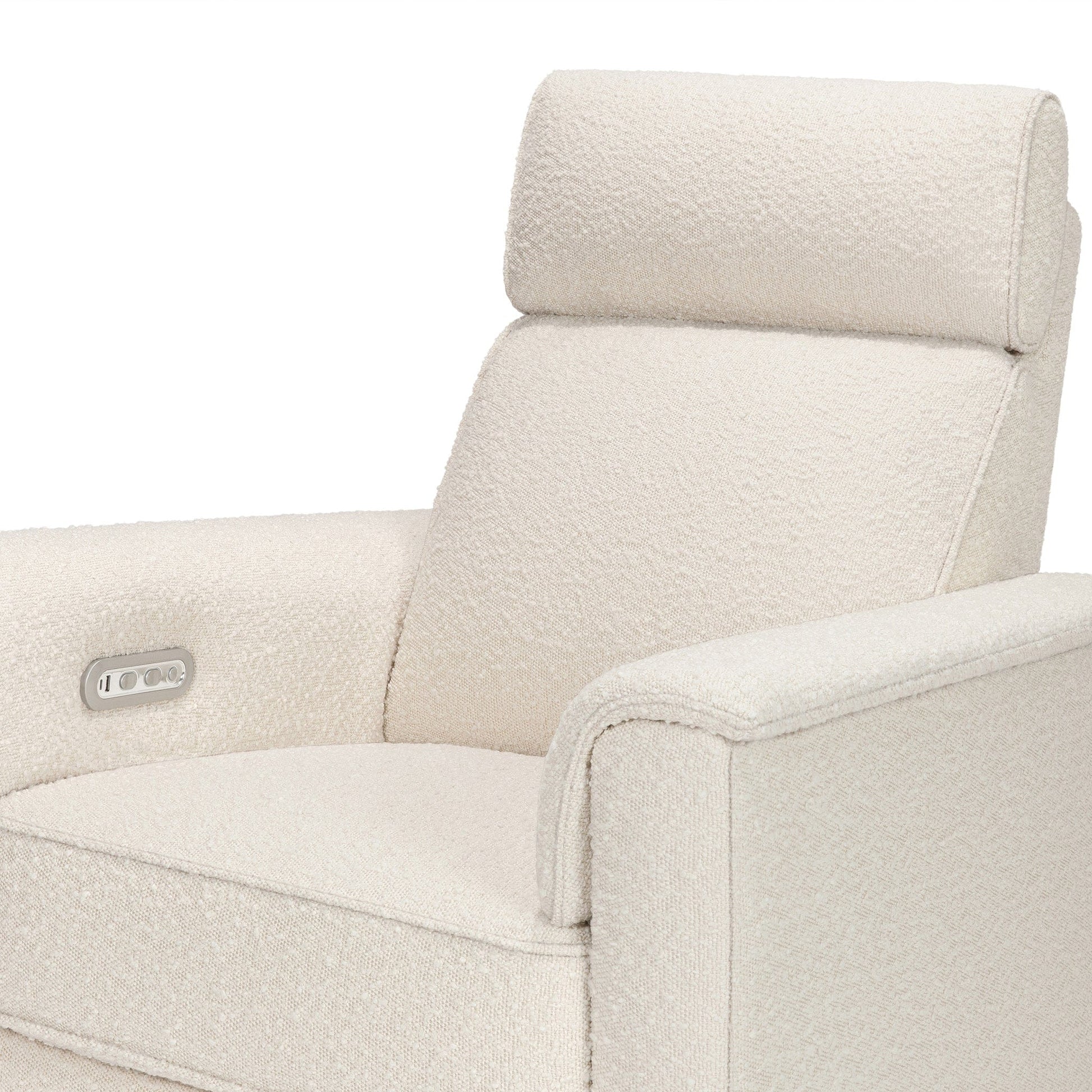 Namesake Willa Plus Electric Glider Recliner w/ Electric Headrest - Performance Ivory Boucle - M17186PWB