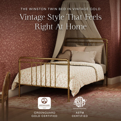 Namesake Winston Twin Bed - Vintage Gold