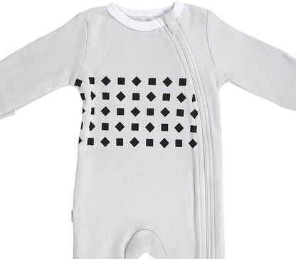 Nanit Breathing Wear Pajamas - 0-3 Months, Pebble Grey - B521GUS