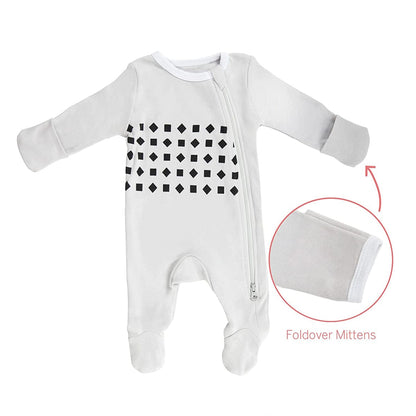 Nanit Breathing Wear Pajamas - 0-3 Months, Pebble Grey - B521GUS