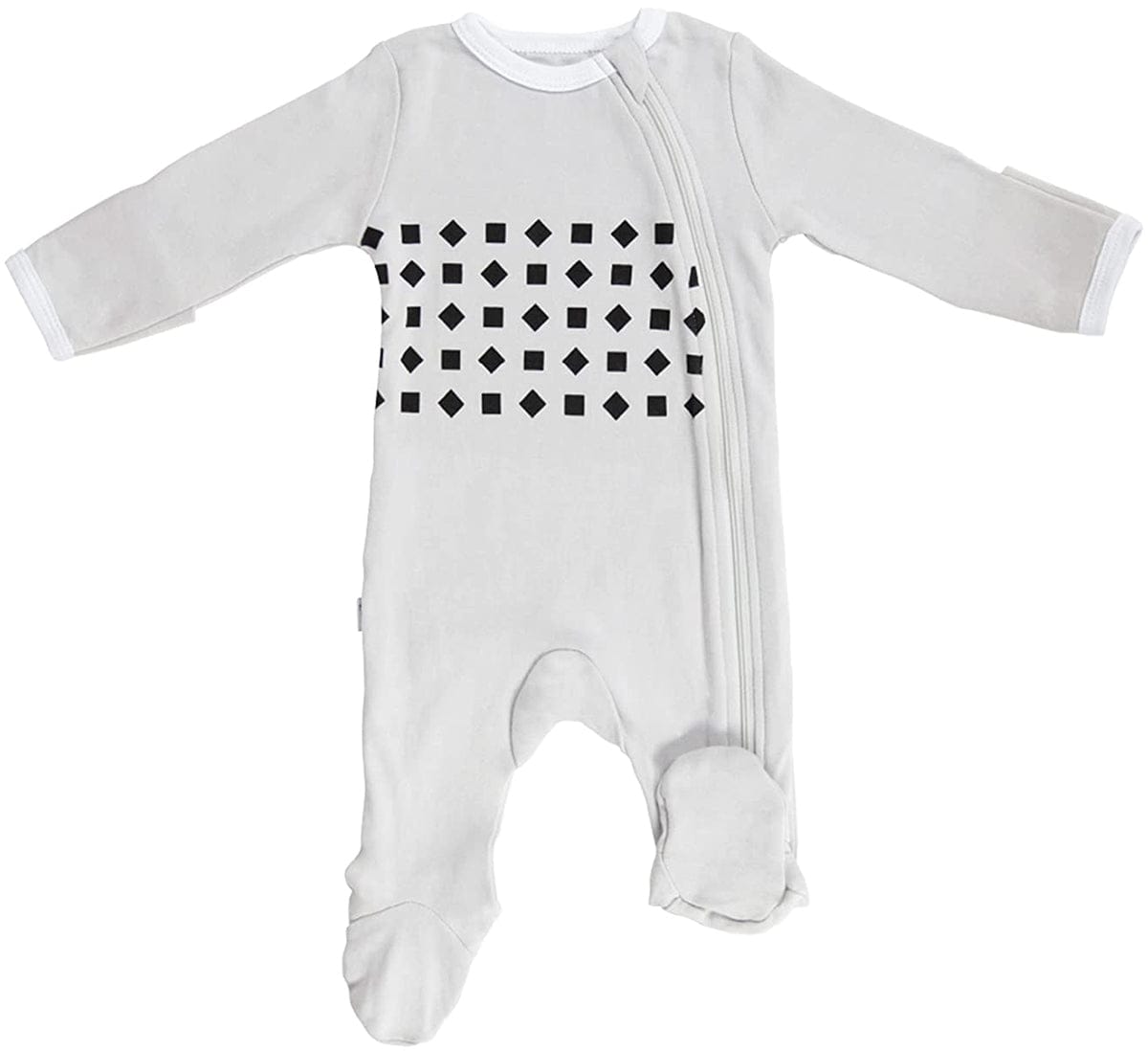 Nanit Breathing Wear Pajamas - 0-3 Months, Pebble Grey - B521GUS
