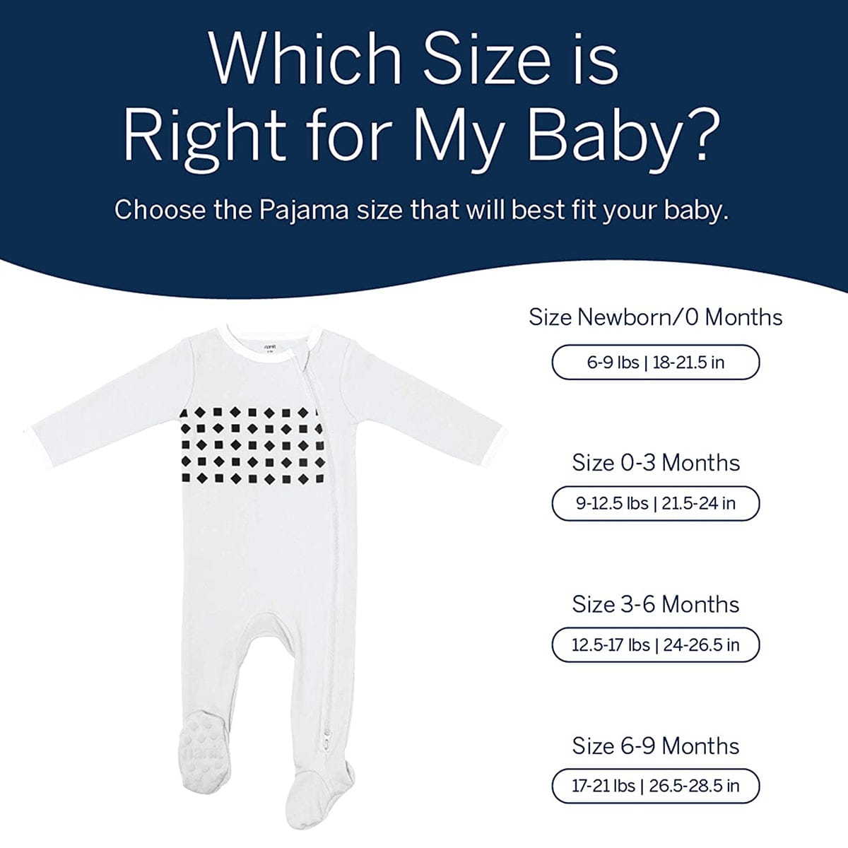 Nanit Breathing Wear Pajamas - Newborn, Pebble Grey - B511GUS