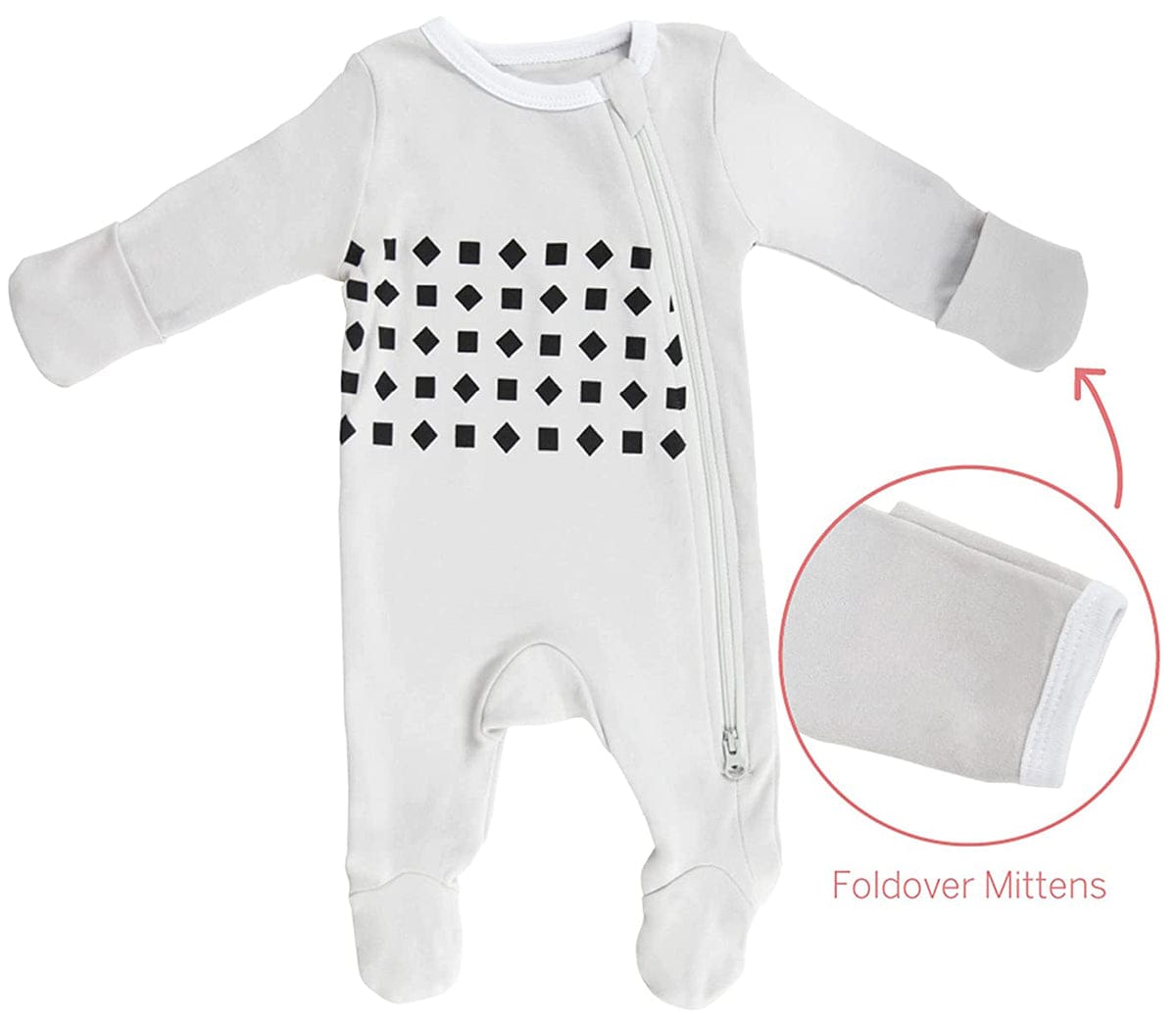 Nanit Breathing Wear Pajamas - Newborn, Pebble Grey - B511GUS