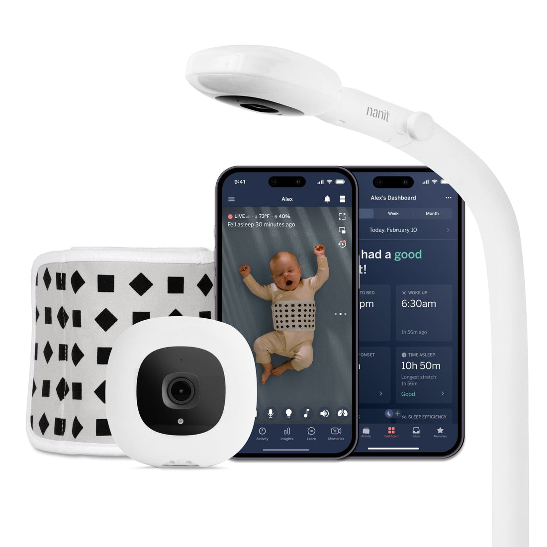 Nanit Pro Smart Baby Monitor & Floor Stand Gen 2 - N303NW