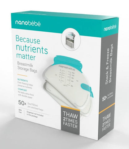 Nanobebe 50 Breastmilk Storage Bags - FUS5010262