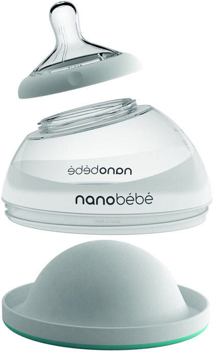 Nanobebe Breastmilk Bottle Three-Pack - Gray - FUS1010315