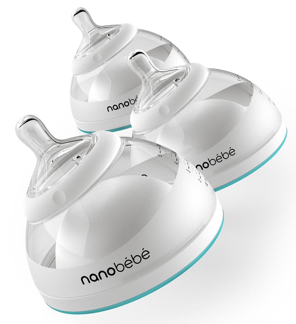 Nanobebe Breastmilk Bottle Three-Pack - Teal - FUS1010312
