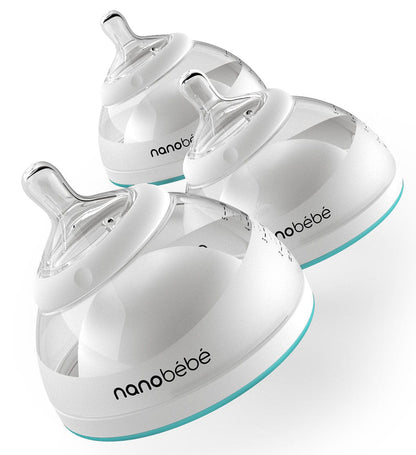 Nanobebe Breastmilk Bottle Three-Pack - Teal - FUS1010312