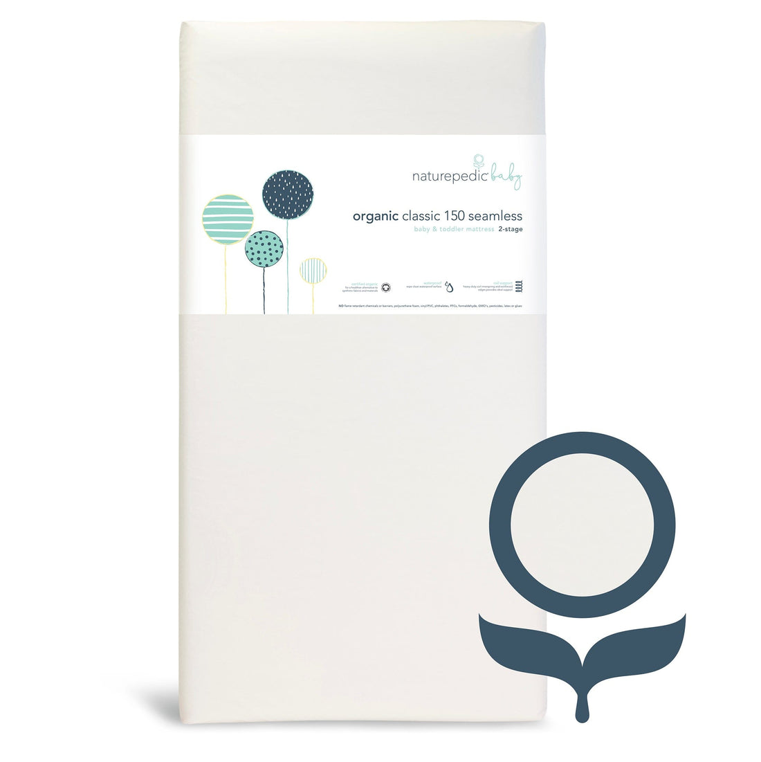 Naturepedic MC32 Seamless Organic Cotton Classic Crib Mattress - MC32