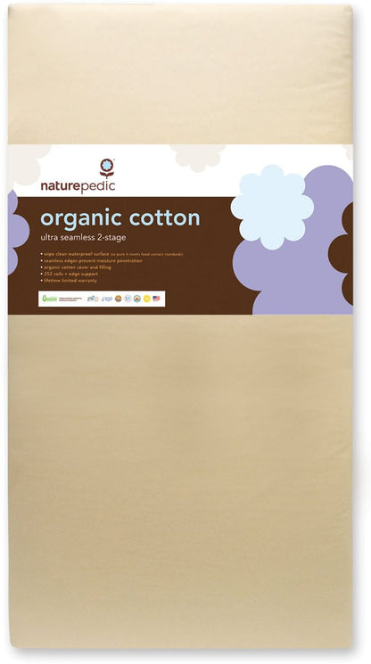Naturepedic MC42 Dual Firmness Organic Cotton Ultra Crib Mattress - MC42