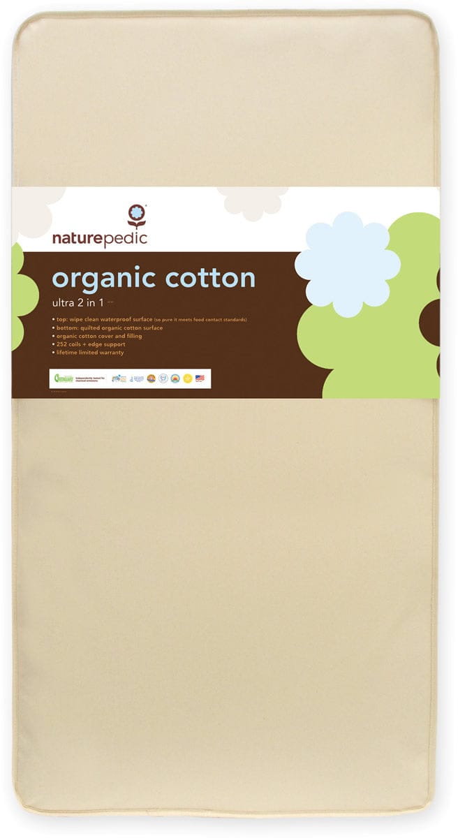Naturepedic MC45 Combo 2 in 1 Organic Cotton Ultra Crib Mattress - MC45